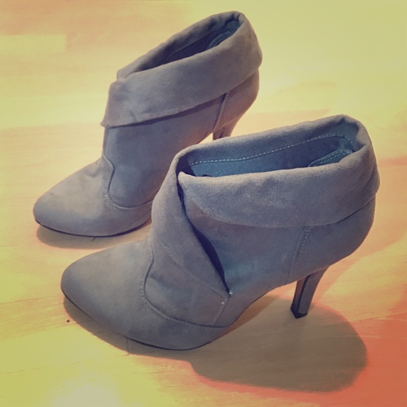 Grey Suede Booties - Picture 1 of 2