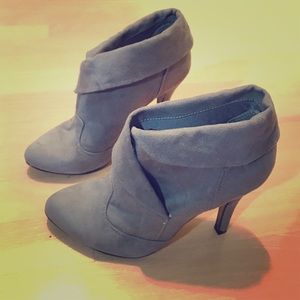 Grey Suede Booties