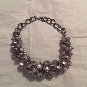 Gorgeous dark silver statement necklace