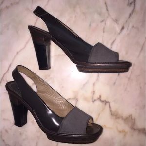 Marni brown leather suede heels Sz 38