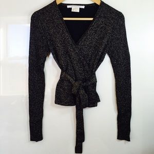 DVF "Ballerina" Wrap in Black w Gold Sparkle!!!