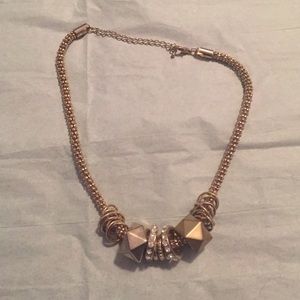 Gold bangle statement necklace