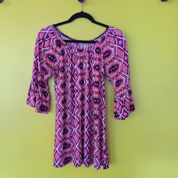 SI Avance Pink geometric patterned tunic