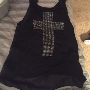 Black tank with cross