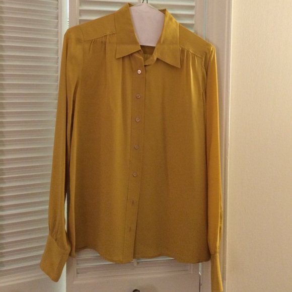 jcrew silk button down