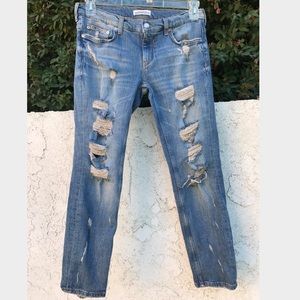 Zara Premium Denim Collection Ripped Jeans