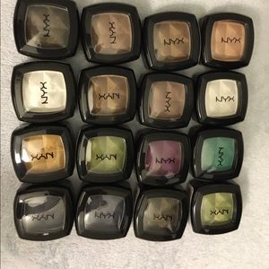 16pcs of NYX single eyeshadows
