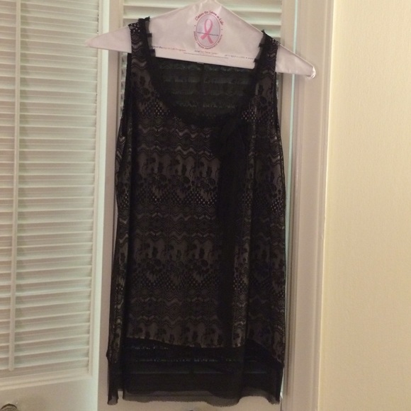 Cabi lace bow blouse