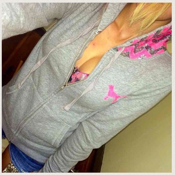 PINK Victoria's Secret Tops - Bling Aztec hoodie sz S