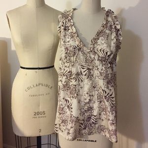 Common Thread Racer Back Silk Print Tank