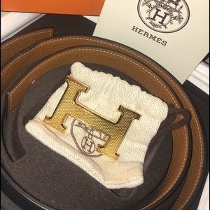 32mm Hermes Reversible black/brown belt