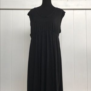 Sleeve less Long Black Dress