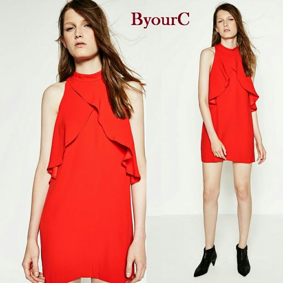 Zara Dresses & Skirts - Zara bright red dress!!