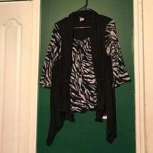Lace Zebra print Top