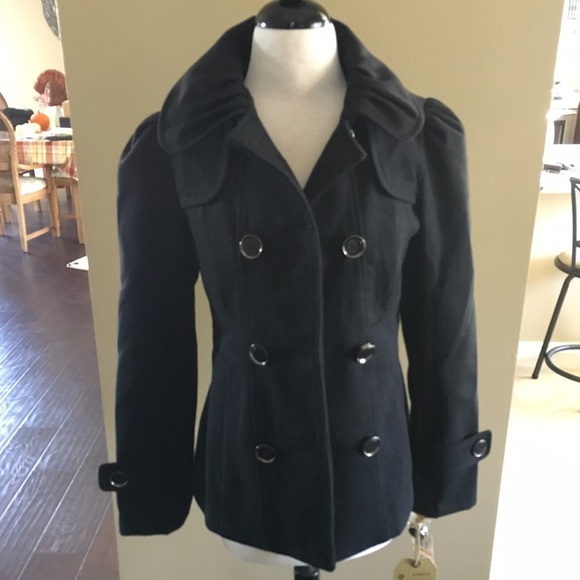 New Black Pea Coat