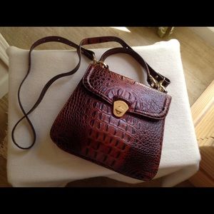 Brahmin Crocodile Embossed Crossbody Bag