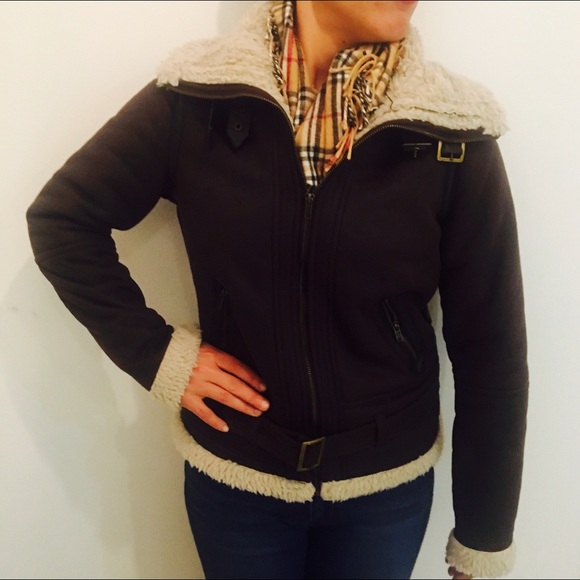 Vintage Jackets & Blazers - LAST CHANCE VINTAGE suede shearling belted jacket