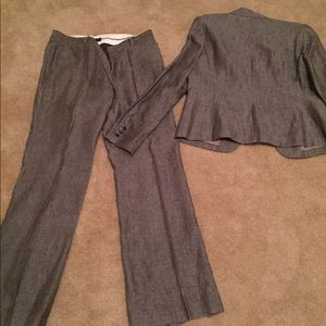 Black Linen 2 Piece Suit