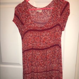 Coral patterened dress from PAC sun
