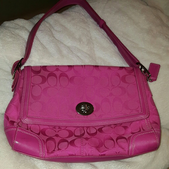 Coach Handbags - SALE!! Bright pink Coach handbag