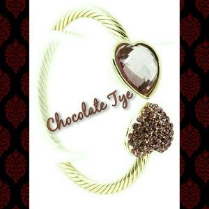 Twisted Rope Double Heart Bracelet