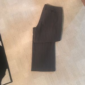 Gray striped dress pants