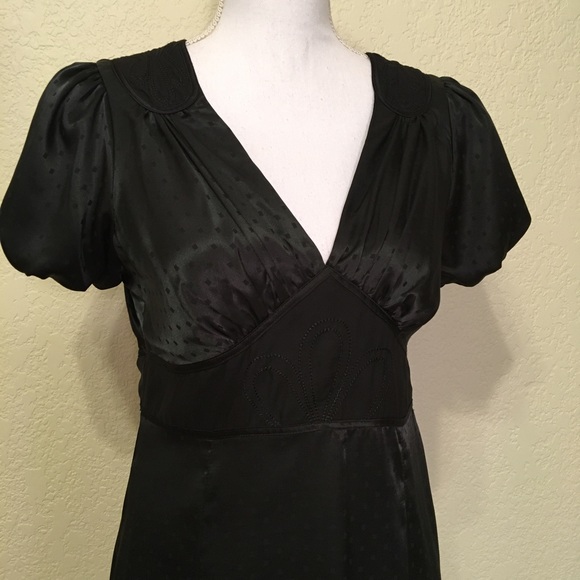 Freelance by Modcloth Black Retro Satin Dress - Picture 2 of 4