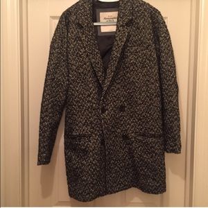 NWOT: Abercrombie tweed cocoon coat