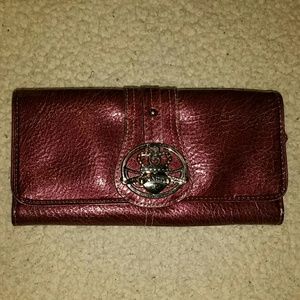 Kathy Van Zeeland Tri-fold leather wallet