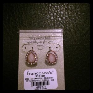 Francesca's Ivory teardrop earrings