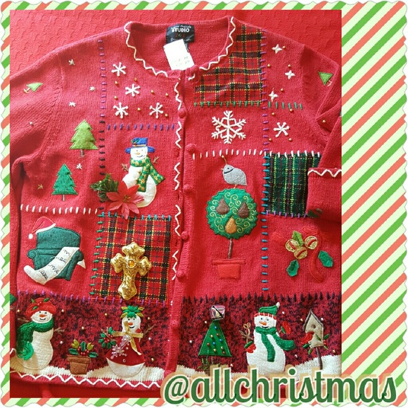 Pretty Ugly Christmas Sweater Cardigan