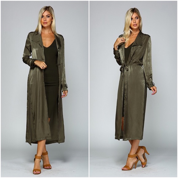 satin duster coat