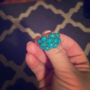 BCBGeneration Cocktail Ring - size 8 Turquoise