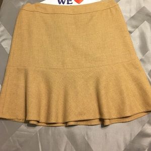 Lined wool skirt