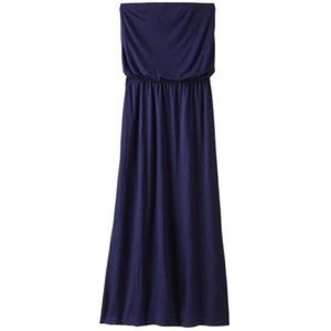 Navy Gap Strapless Maxi Dress - Medium