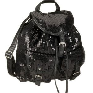 Black Sequined BackPack