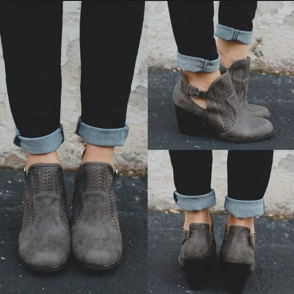 🆕KIRA chic cut out bootie - GREY - Picture 2 of 3