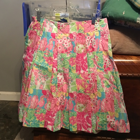 Lilly Pulitzer wrap around pleated skirt