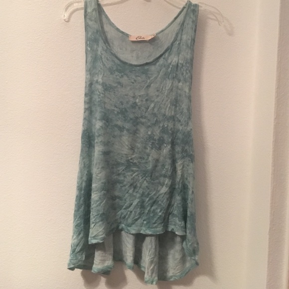 Green tye dye tank top