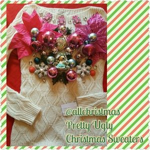 Pretty Ugly Christmas Sweater Winner in Pink