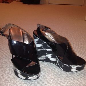 Black patten BCBGeneration wedges