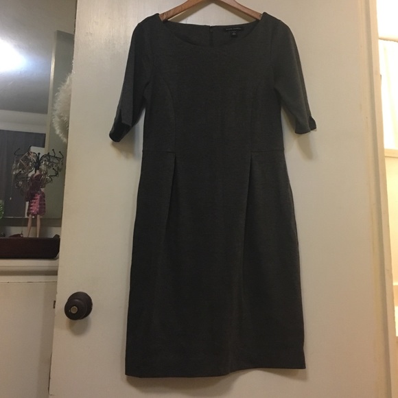 Gray Banana Republic 3/4 Sleeve Dress