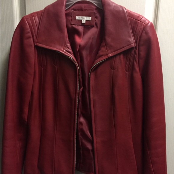 Red leather jacket