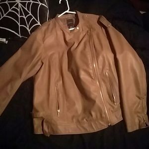 Lane Bryant Tan Leather Jacket