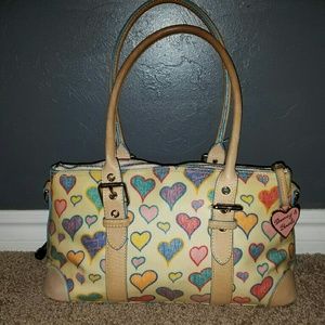 Authentic Dooney & Bourke Leather Heart bag