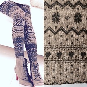 Brand New Pair of Patterned Knit Leggings