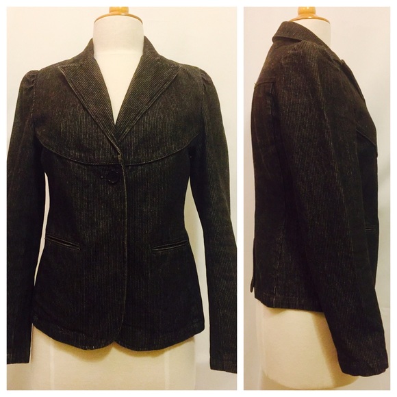 Fitted Denim Blazer - Picture 3 of 4