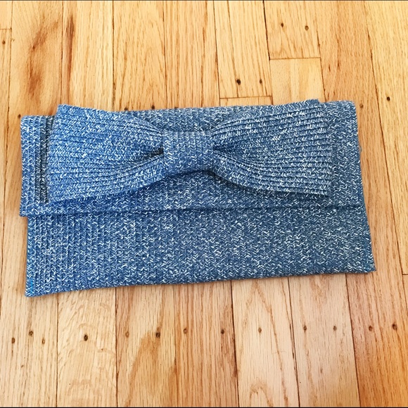 Never worn Blue & white clutch