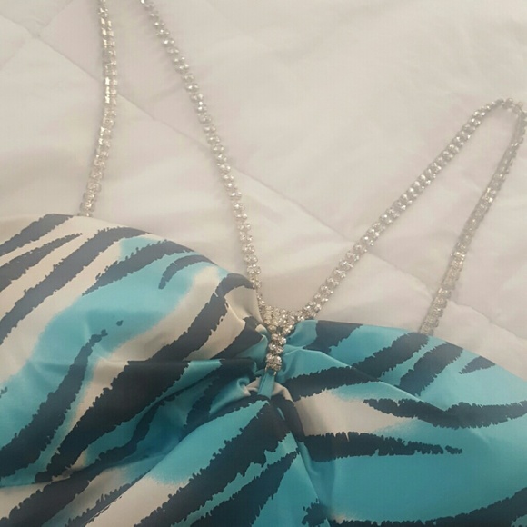 Zebra formal a little above the knee dress