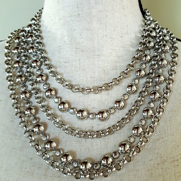 New Layered Beaded/Chain Necklace